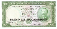BILLETE DE MOZAMBIQUE DE 100 ESCUDOS  SIN CIRCULAR  (BANK NOTE) NEW - Mozambico