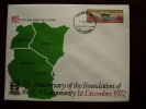 KUT 1972 5th.Anniv Of EAST AFRICAN COMMUNITY  5/- STAMP On FDC. - Kenya, Ouganda & Tanzanie