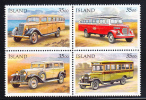 Iceland Scott #823a MNH Block Of 4 Mail Trucks - Unused Stamps