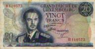 LUXEMBOURG - 20 Fr - 7 Mars 1966 - Luxemburgo