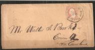 UnitedStates1851-7: 10 On Cover(complete And Legible Letter Inside,stamp Undamaged)From Savannah,Georgia To S.Carolina - Briefe U. Dokumente