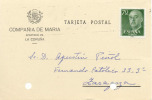 " Compañia De María, La Coruña " Circulada A Zaragoza 1961, Tarjeta Postal, Taladros De Archivo - Briefe U. Dokumente