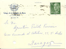 " Colegio Compañia De María, La Coruña " Circulada A Zaragoza 1961, Tarjeta Postal - Lettres & Documents