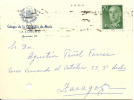 " Colegio Compañia De María, La Coruña " Circulada A Zaragoza 1961, Tarjeta Postal - Briefe U. Dokumente