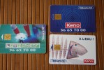 3 TELECARTES TELEPHONIQUES THEME JEUX DE HASARD > LE LOTO SPORTIF  >   KENO - Spiele