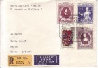 MARIA THERESIA-FIRST FLIGHT-VIENNA-MALTA-REGISTERED-AUSTRIAN AIRLINES-AUSTRIA-1981 - Covers & Documents