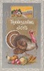 Vintage - Thanksgiving - Turkey - Gold Embossed - Unused - 2 Scans - Thanksgiving