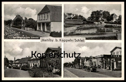 ALTE POSTKARTE MEHLBY BEI KAPPELN ESSO TANKSTELLE GESCHÄFTSHAUS OTTO SCHRADER Petrol Filling Gas Station De Service - Kappeln / Schlei