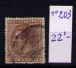 ESPAÑA 1879 - ALFONSO XII - EDIFIL Nº 203 - Used Stamps