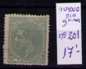 ESPAÑA 1879 - ALFONSO XII - EDIFIL Nº 201 - Unused Stamps