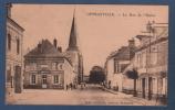 76 SEINE MARITIME - CP ANIMEE OFFRANVILLE - LA RUE DE L'EGLISE - EDIT. POULAIN TABACS EPICERIE - Offranville