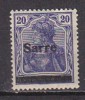 N0351 - SARRE SAAR Yv Yv N°8 * - Unused Stamps