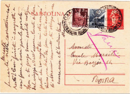 ITALIE - 1946 - RARE CARTE POSTALE ENTIER De La CAMERINO SEZIONI RIUNITE - Poststempel