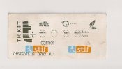 24 T - TICKET RATP -  METRO - BUS - RER  Dans PARIS - Europa