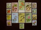 UGANDA Definitives FLOWERS FULL VALUE SET 15 Values 5c - 20/- USED With Full Gum - Uganda (1962-...)