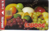 Peru-e.wong-fruit-10+1 Soles-9/1996-tirage-20.000-used+1 Card Prepiad Free - Alimentation