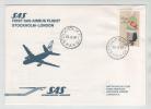 Sweden First SAS Airbus Flight Stockholm - London 29-3-1981 - Lettres & Documents