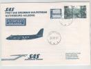 Sweden First SAS Grumman Gulfstream Flight Gothenburg - Aalborg 30-3-1981 - Cartas & Documentos