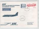 Sweden First SAS Grumman Gulfstream Flight Gothenburg - Aalborg 30-3-1981 - Lettres & Documents