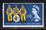 Great Britain Scott #397p MH 1sh6p 9th International Life Boat Conference - Unused Stamps