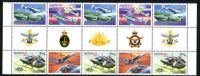 AUSTRALIA 1996 MILITARY AVIATION GUTTER STRIPS  MNH - Ungebraucht