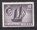 Singapore 1955 10c Mint No Gum, - Singapore (...-1959)