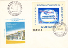 Conference On Security And Cooperation In Europe 1977 Cover FDC,premier Jour Romania. - Institutions Européennes