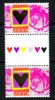 AUSTRALIA 1996 HEARTS AND ROSES GUTTER PAIR  MNH - Nuevos