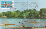 Rowing,Aviron,Canoe,1984 Olympic Games Los Angeles,CM,maxicard,carte S Maximum Roamnia. - Canoa