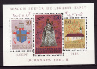 LIECHTENSTEIN VISITE DU S.S. JEAN PAUL II BLOC 15 N°819/821** Neuf - Blocks & Kleinbögen