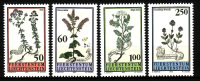 LIECHTENSTEIN FLORE FLEURS DU JARDIN BOTANIQUE N°1010/1013** Neuf - Unused Stamps