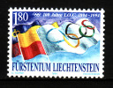 LIECHTENSTEIN CENTENAIRE DU COMITE OLYMPIQUE INTERNATIONAL N°1023** Neuf - Unused Stamps