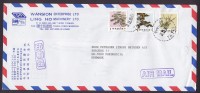 Taiwan Airmail WANSION ENTERPRISE Ltd LING HO MACHINERY Ltd TAIPEI 1990 Cover To FREDERICIA Denmark - Corréo Aéreo