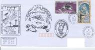 TAAF ENV MARTIN DE VIVIES DU 25/2/1999 3 CACHETS NOUVELLE AMSTERDAM 50° MISSION GEOPHYSIQUE - Unused Stamps