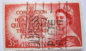 Australia 1953 Queen Elizabeth II Coronation 3.5d Used - Used Stamps