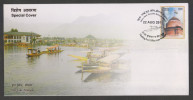 INDIA 2011 -  FLOTING POST OFFICE CUM MUSEUM CACHET   DULL LAKE   BOAT...LEH...LADDAKH...COVER  # 28642 Inde  Indien - Lettres & Documents