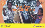 Fiji, FIJ-R-089c, $5, Unicef, Educate, (99221), 2 Scans - Figi