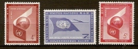 NATIONS  UNIES  /  ONU.     Aéro  /  Avion.     1957.     Y&T N° 5 à 7 **.     Série Complète - Airmail