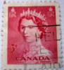 Canada 1953 Queen Elizabeth II 3c - Used - Gebraucht