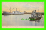 SHIP, TUG BOAT  " DOLPHIN " GLASGOW - TAYPORT, SCOTLAND - HARBOUR, LOOKING EAST -  TRAVEL - - Tugboats