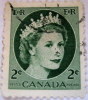 Canada 1954 Queen Elizabeth II 2c - Used - Oblitérés
