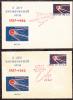 Russia USSR 1962 Space 5 Years Of The Cosmic Era FDC 2 Covers - Brieven En Documenten