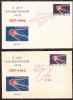 Russia USSR 1962 Space 5 Years Of The Cosmic Era FDC 2 Covers - Lettres & Documents