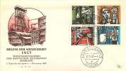 SAARLAND  1957  FDC  Helfer Der Menschheit  Mi Nr 404-7 - FDC