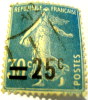 France 1920 Sower 30c Over Printed 25c- Used - Gebruikt