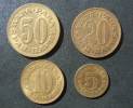 Yugoslavia 50 PARA 1973 - 20 PARA1965 - 10 PARA 1976 - 5 PARA 1965 - Yougoslavie