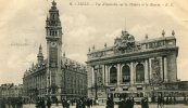 CPA 59 LILLE VUE D ENSEMBLE SUR LE THEATRE ET LA  BOURSE 1921 - Lille