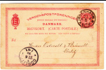 DANEMARK - 1898 - RARE (4 LIGNES) CARTE POSTALE ENTIER De COPENHAGUE Pour GÖRLITZ (ALLEMAGNE) - Postal Stationery