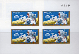 Apollo 12 Ungarn 2576 Kleinbogen B ** 25€ Imperf.1970 Astronaut Erde Mond S/s Bloc Space Sheetlet Sheet Bf Hungaria - USA