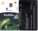 Seychelles-sey-c-02a-sea Turtle -reva-glossy-60units+used Card+1 Card Prepiad Free - Sychelles